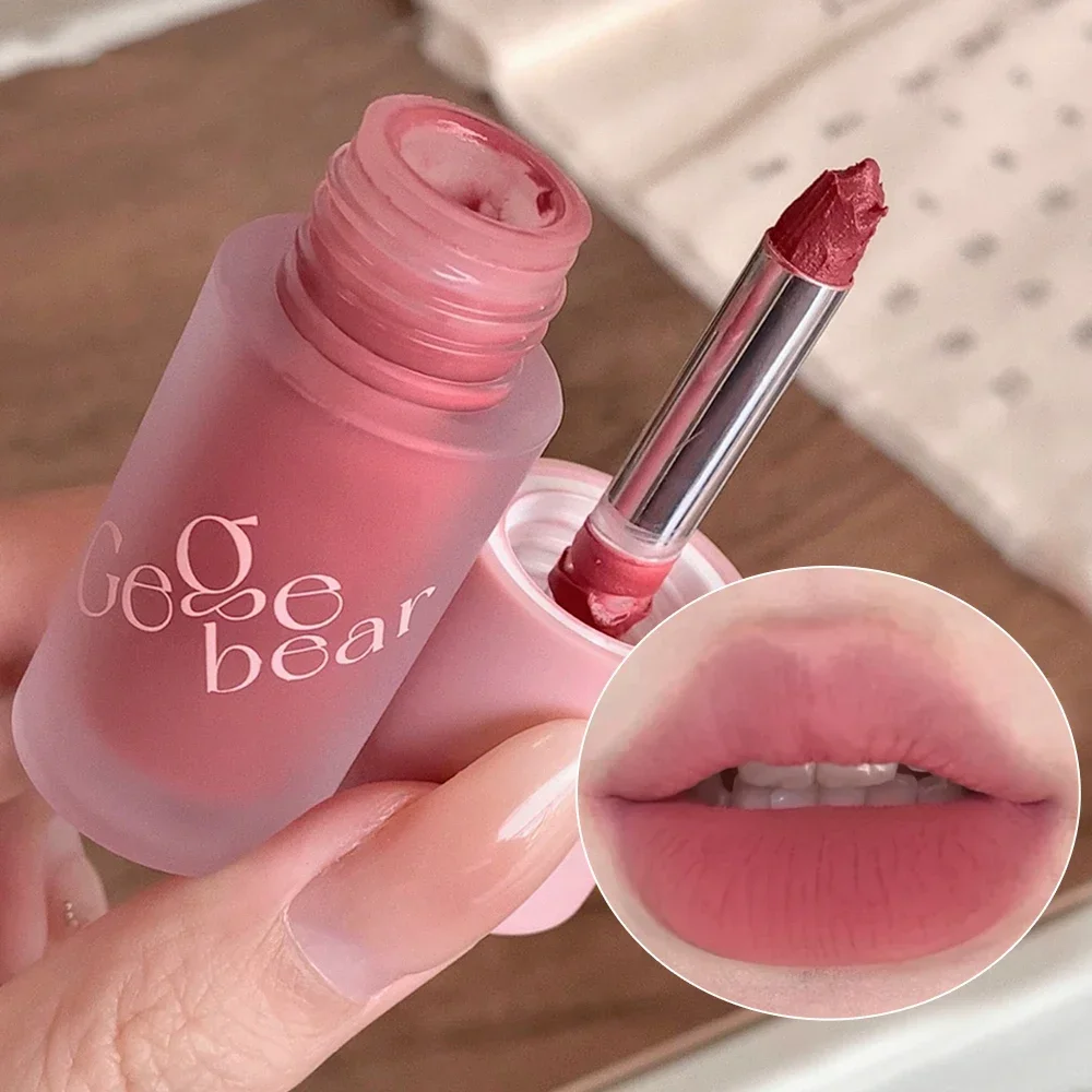 Matt samt rosa Lippen schlamm feuchtigkeit spendend dauerhafte Lippen Creme Rouge Lidschatten Lippenstift wasserdicht rot Lip gloss Make-up Kosmetik