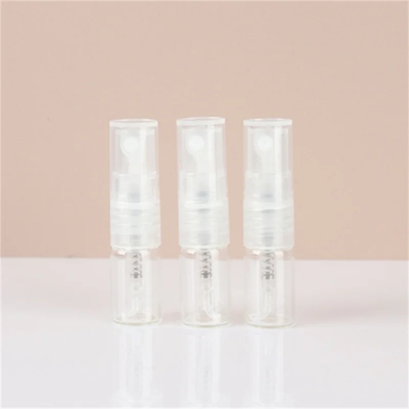 20/50/100/200pcs 1ML Portable Glass Spray Bottle Refillable Bottle Direct Pumping Sample Dispenser Fine Spray Perfume Bottle ﻿
