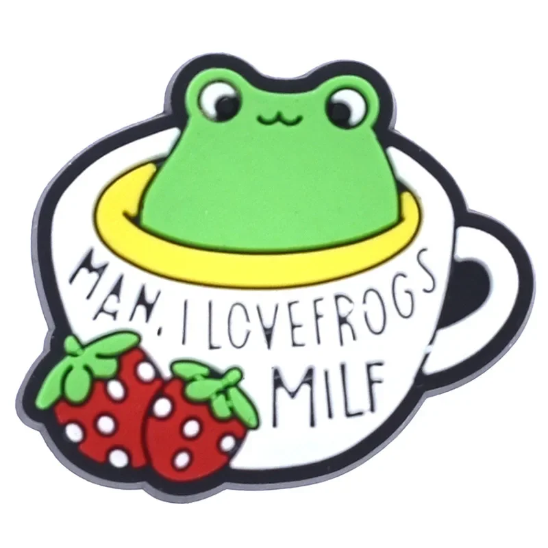 Frog Shoe Charms for Crocs Sandals Kids Clogs Pins Boy Girls Badges Men Jeans Women Decorations Buckle Shoes Accessories