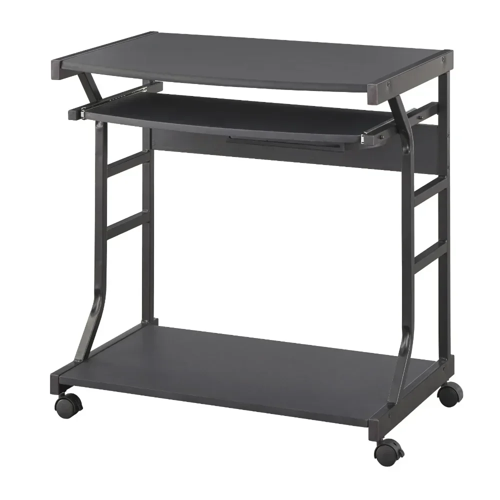 Black Finish Table Computer Desks Berkeley Rolling Computer Workstation Desk Room Desk to Study Furniture Pliante Reading Gaming