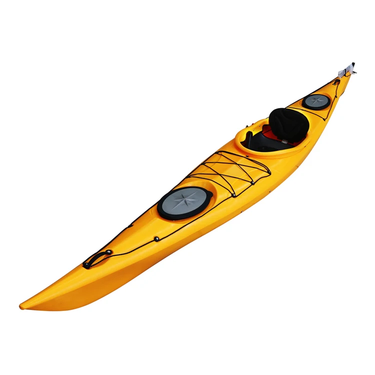 الجلوس في الإبحار بحر واحد وجولة قوارب الكاياك مع نظام الدفة