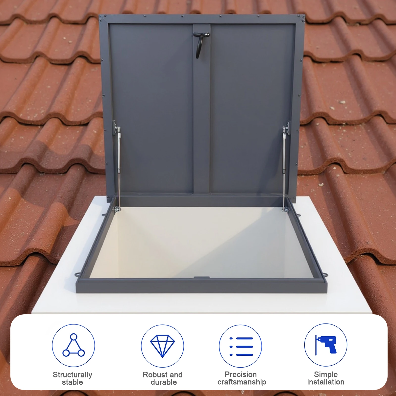 

Roof Security Door Square Attic Skylights Roof Hatch Vent Access Door Roof Safety Door Suitable for Home Industry