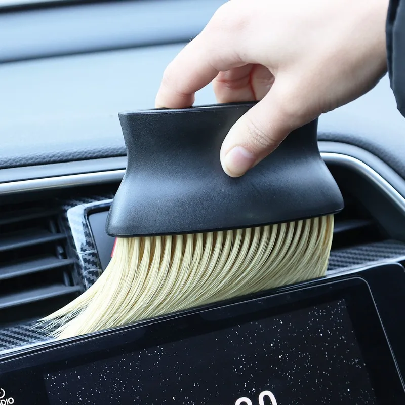 2-1pcs Car Air Outlet Cleaning Brush Detail Crevice Dust Removal Home Office Dust Sweeping Brushes Tool Car Interior Accessories