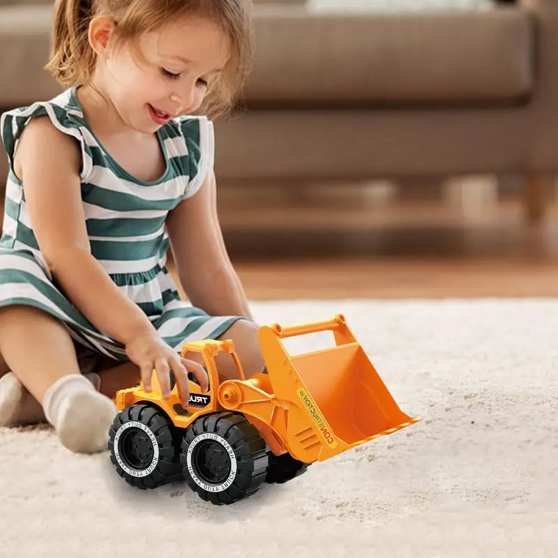 Boys Inertia Engineering Car Simulation Engineering Vehicles Inertia Toy Bulldozer Movable Swivel Joints Manual Shoveling