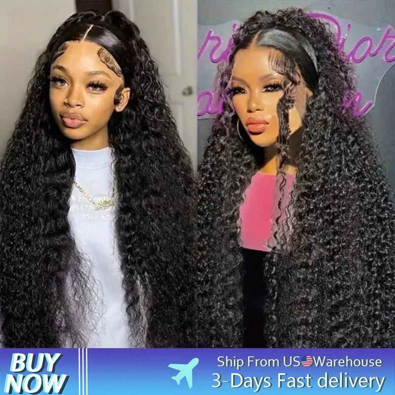 Deep Wave 13x4 13x6 Transparent Lace Frontal Human Hair Wigs Pre Plucked For Women Brazilian Remy Deep Curly Front Wig Gabrielle