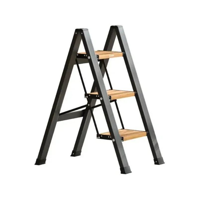 Multifunctional Aluminum Alloy Ladder 2/3/4-Step Folding Stool Herringbone Design Thickened Telescopic Staircase for Home