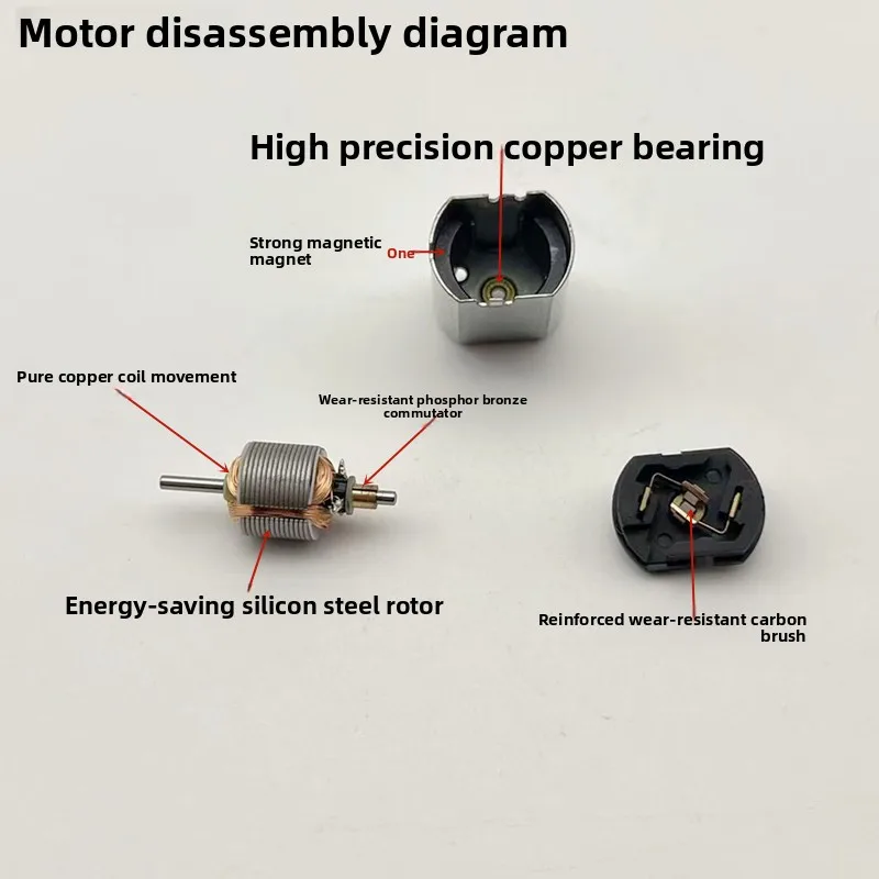 PK030-13110 High-speed Motor 3V6.0V12V Strong Magnetic Carbon Brush Toy Gun Repeating Drum Fingerprint Lock Clutch Motor