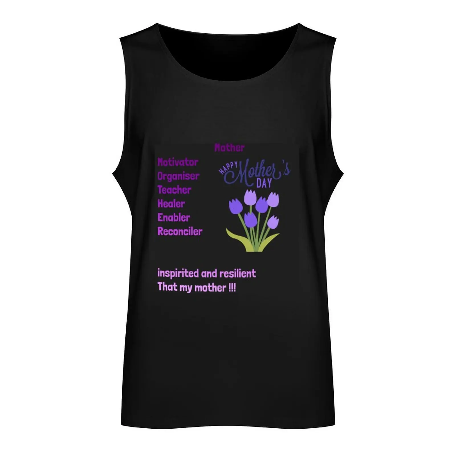 Happy Mothers Day Tank Top gym men Vest male