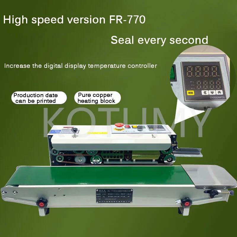 FR-770 existent Continu Bande Scellant Horizontal Auto Bancs Machine Horizontale Sac Scellant Pour Sac-exécutif Impression Date