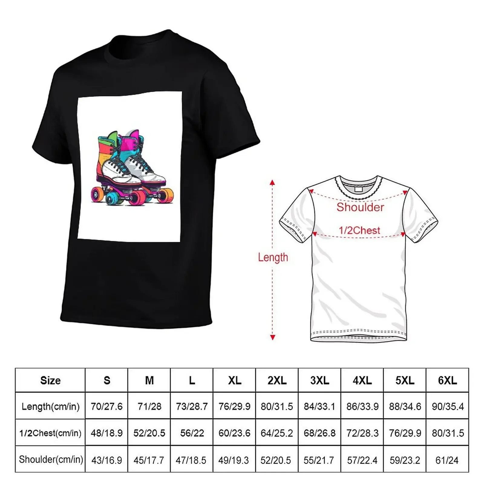 Roller Skates - Retro Rollers: 80s Skate Vibes T-Shirt essential t shirt boys whites rapper graphic tees workout shirts for men