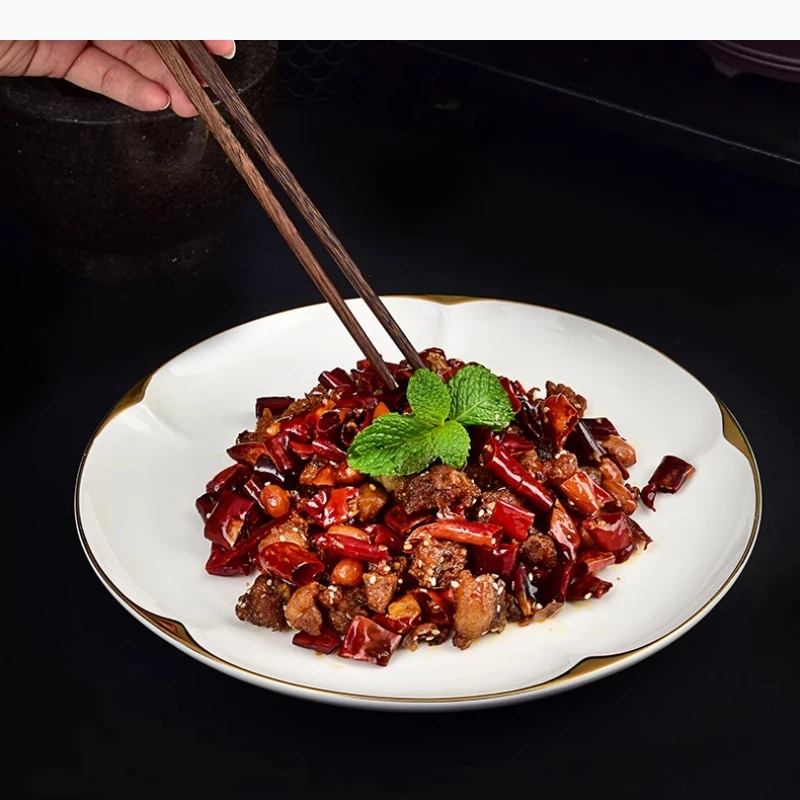 

Керамическая обеденная тарелка с лепестками краев, тарелка для суши, сервировочные тарелки, десертные тарелки для стейка в стиле вестерн, блюдо для димсам, закуски