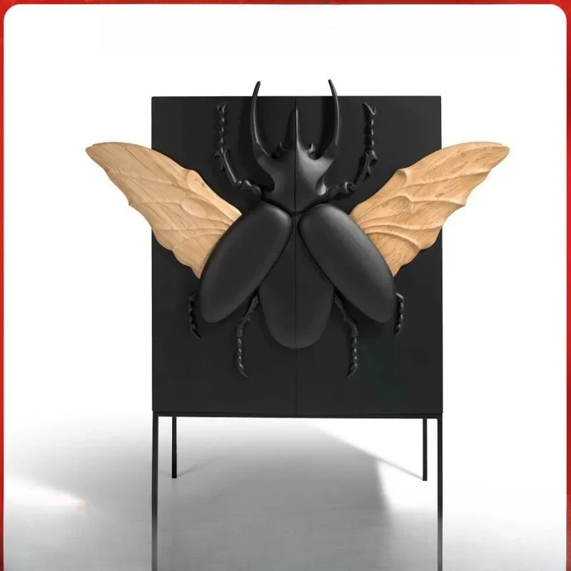 Side Art entrance Decorative Black Beetle wine Simple locker High Complete