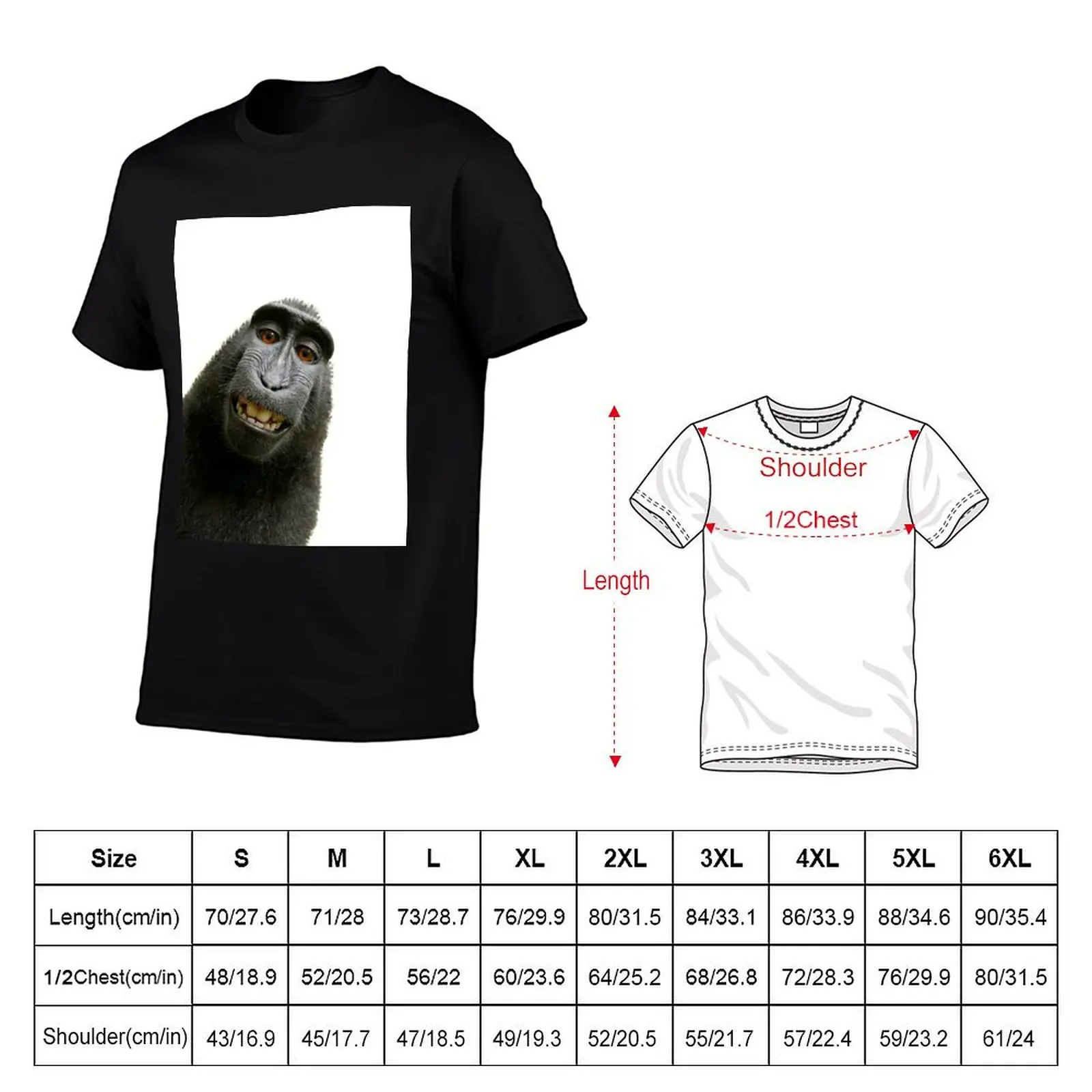 Macaque T-Shirt Retro Graphic Print T-Shirt