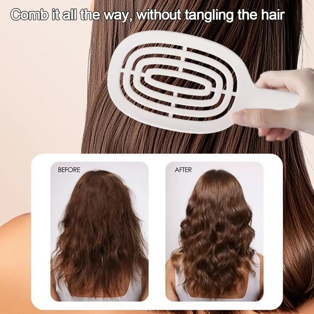 

Creative Hollow Massage Comb Wet Dry Use Elegant Salon Styling Tool Convenient Anti-static Scalp Massage Brush Styling Tool