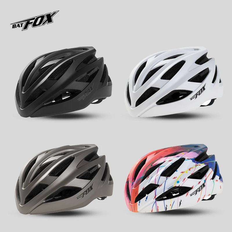 

BATFOX Bike Helmet Ultra light weight Road Cycling helmet Breathable in summer Protective Sports Safety Cap MTB Bicycle Helmets