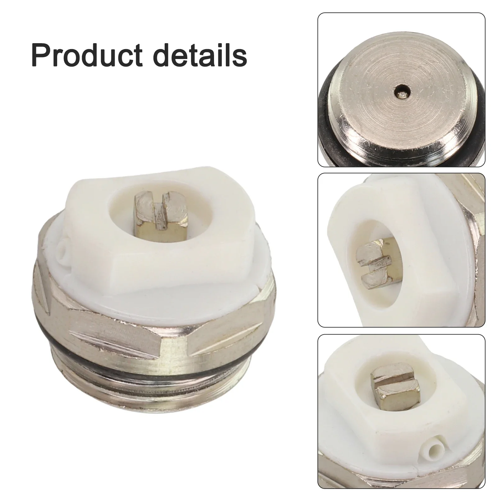 Chrome Finish Air Vent Radiator Valve Adjustable Discharge Nozzle Energy-saving Manual Directional Vent Reduce System Noise