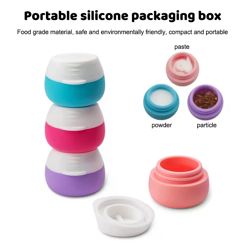 20 ml draagbare siliconen reispotten met deksel cosmetische gezicht lichaam handcrème pillendoosje mini reissieraden crème poedercontainers