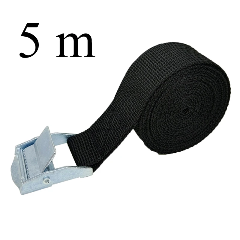 5M Spanngurte mit Schnalle, Zurrgurte für Motorrad, Auto, Fahrrad, Metall-Abschleppseil, Robuster Ratschengurt für Gepäck und Taschen
