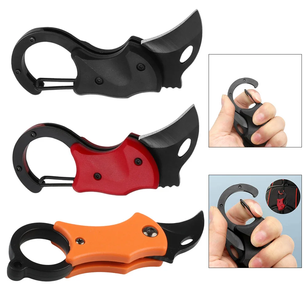 1 Unidade Cortador de Bolso Dobrável Portátil com Chaveiro, Mini Cortador de Caixa com Mosquetão, Pequena Ferramenta Utilitária para Desembalar Encomendas e Cortes DIY