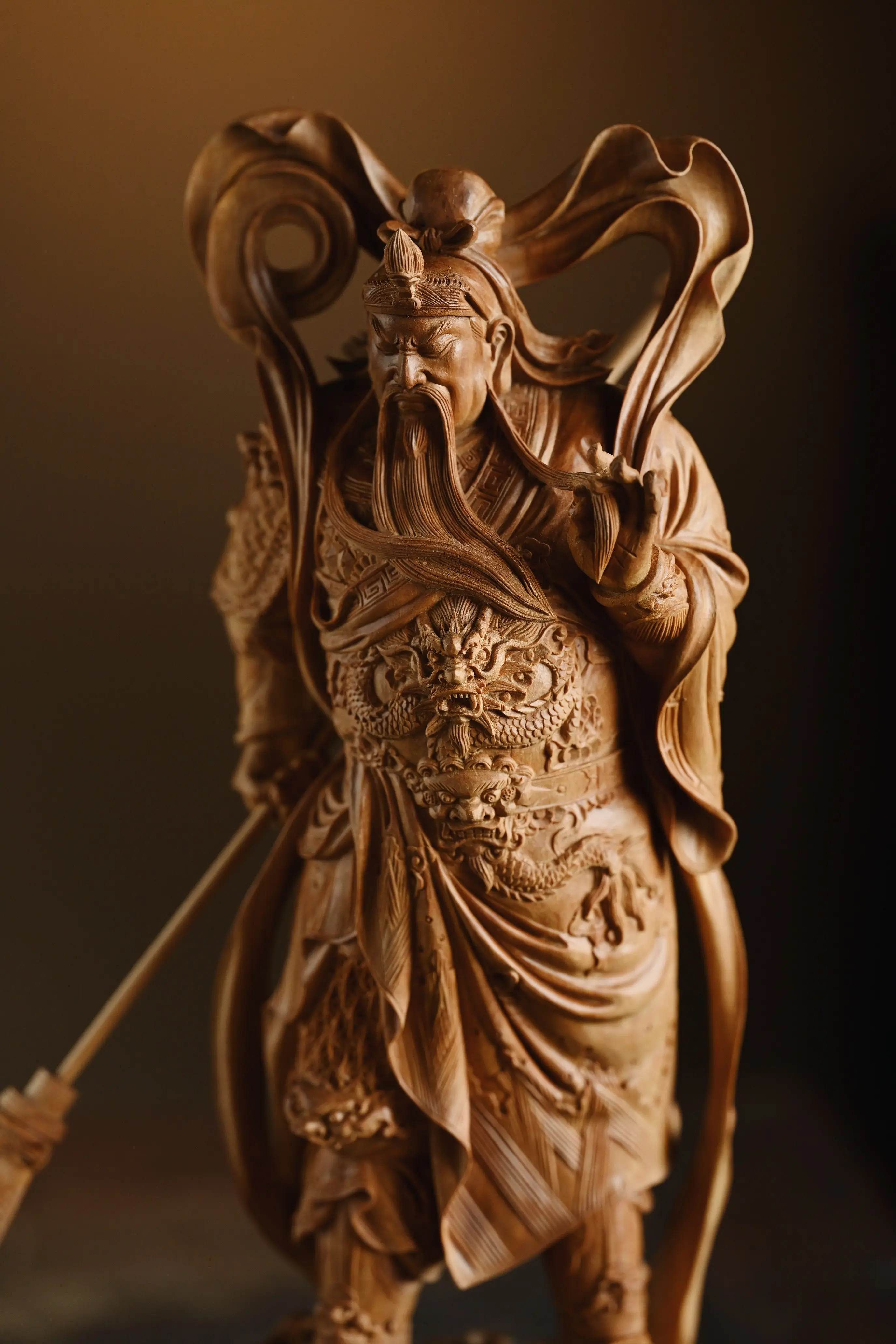 Buddha wood carving cultural and play collection handicrafts decoration gifts