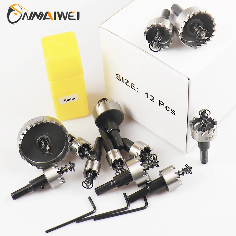 HSS Hole Saw 16-100mm Cobalt High Speed Steel M35 Stainless Steel Tool Set For Metal Stainless Steel Drilling Metalworking