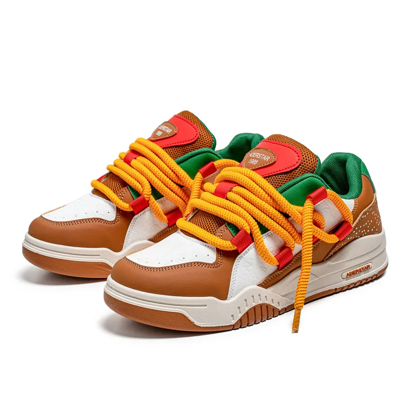 

VIPOL Men's Skateboard Shoes Street Original Sneaker Men Trend Shoes Comfortable Platform Hip Hop Sneakers Men