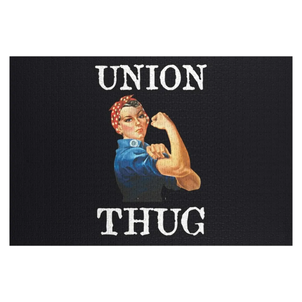 Pro Union Strong - Union Proud Rosie the Riveter Jigsaw Puzzle Custom Gifts Photo Custom Custom Puzzle