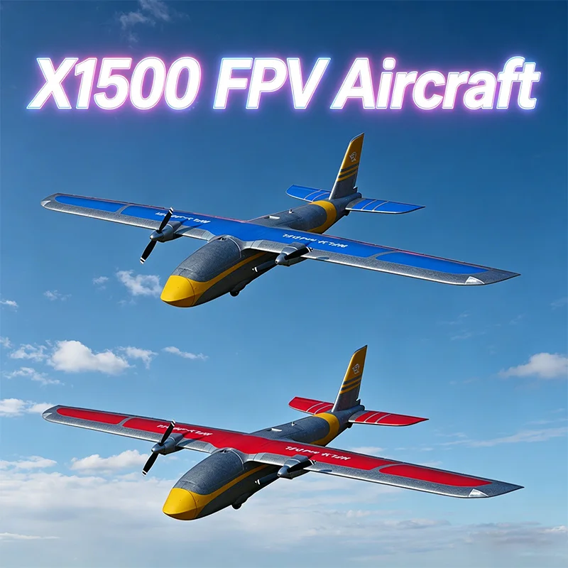 

XFly Model XFly X1500 Twin Power FPV Aircraft Electric Model Aircraft 4CH Double Propeller Fixed Wing Unmanned Aerial Vehicle