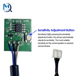 Modulo sensore di livello del liquido senza contatto interruttore di livello del liquido capacitivo sensore di rilevamento del livello dell'acqua sensore di rilevamento del livello dell'acqua uscita NPN DC 5