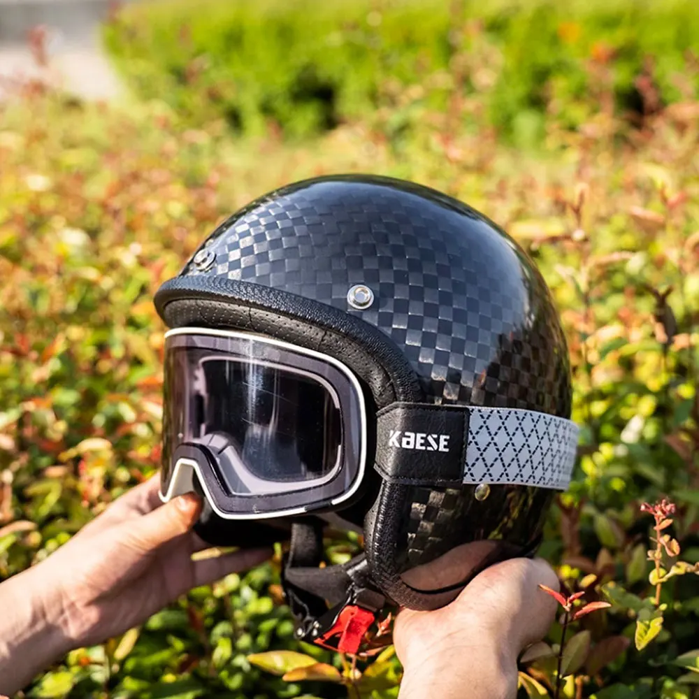 

Open Face Motorcycle Helmet Low Profile Moto Helmets 3/4 Half Helmet Retro Vintage Four Seasons Unisex Adult Men Women DOT