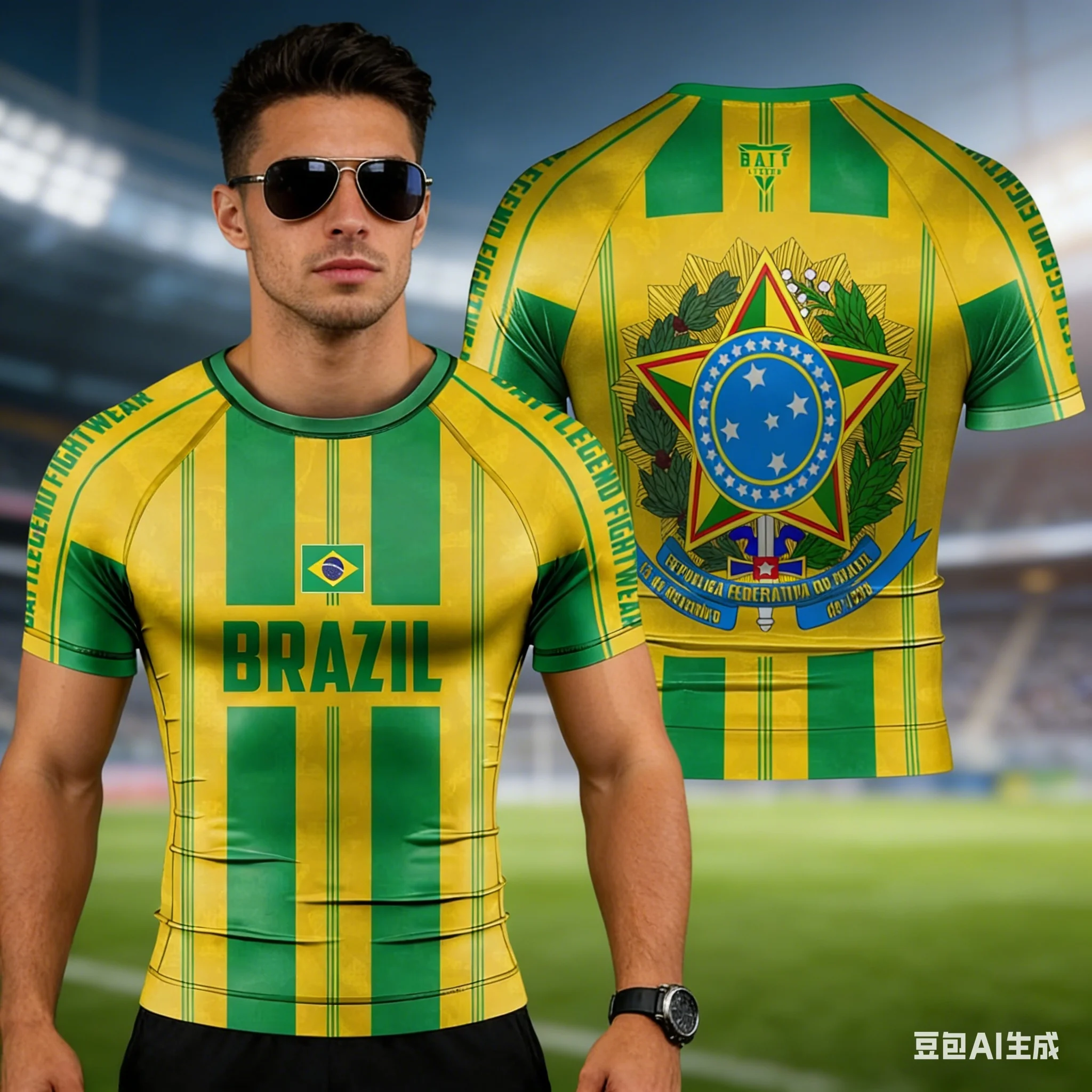 Herren Brazilian Jiu Jitsu T-Shirt Grappling Kurzarm Sport-Top Fitness Gym Trainingsausrüstung Schnell trocknende Sportbekleidung Strand-T-Shirt