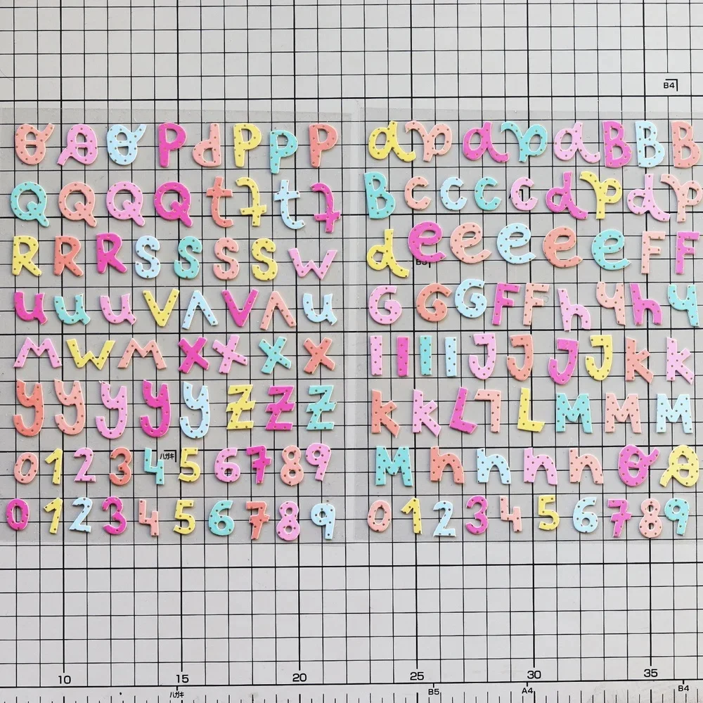 Creative Path A-Z English Alphabet Letter Stickers Vintage Self-adhesive Number Planner Junk Journal Scrapbooking Deco Stickers