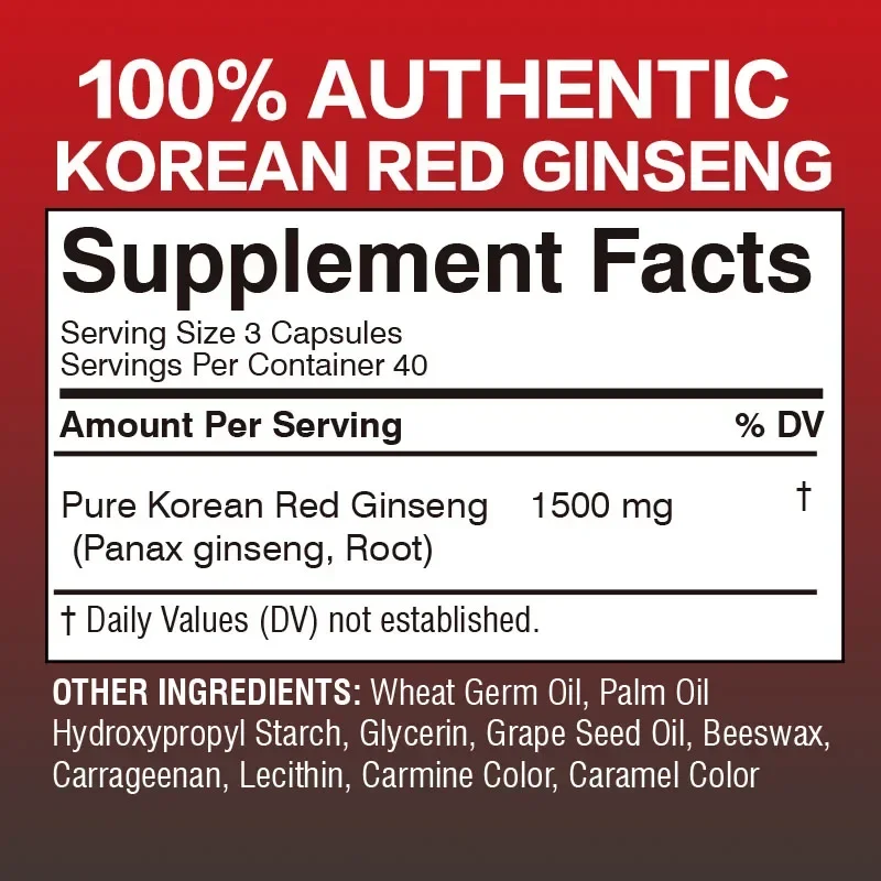 Korean Red Panax Ginseng Supplement - Supply Natural muscle, support Endurance