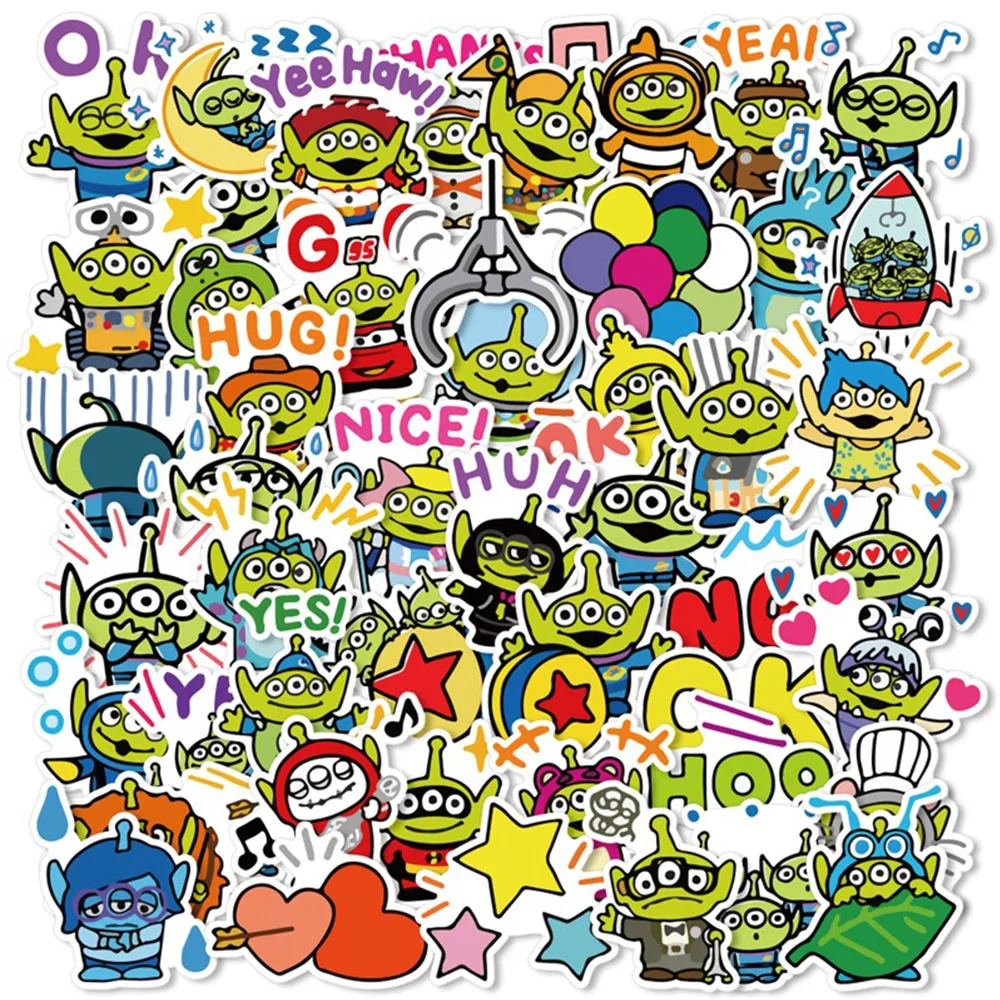 

10/30/50pcs Anime Disney Toy Story Alien Stickers Graffiti Computer Skateboard Guitar Cute Cartoon Sticker Fun for Kids Toy Gift