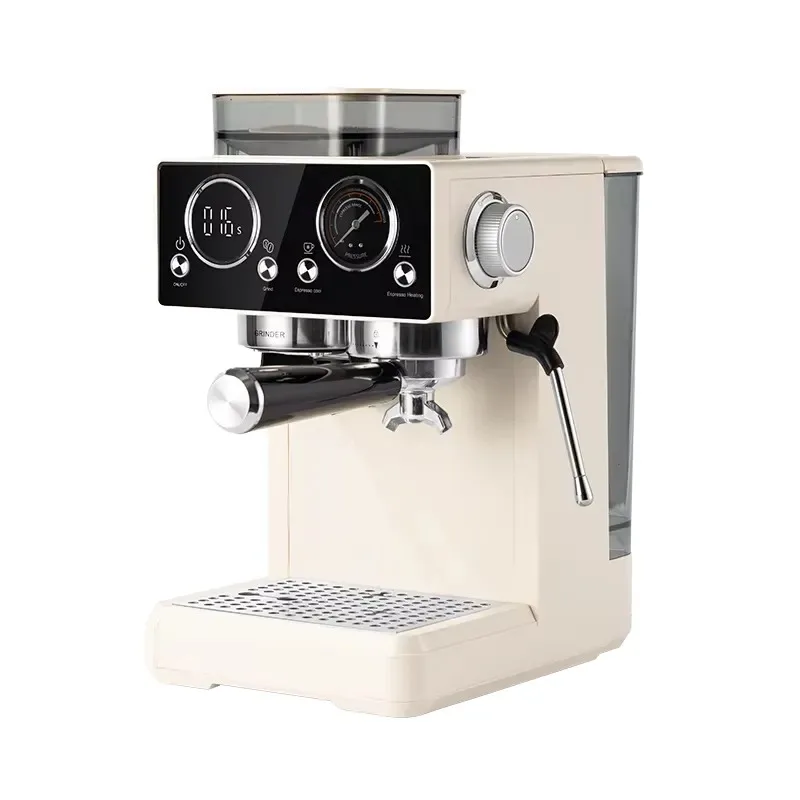 STLF Automatic electric espresso machine, cone grinder 8 cups, touch control LCD screen 1350W 20 bar pressure, vehicle use