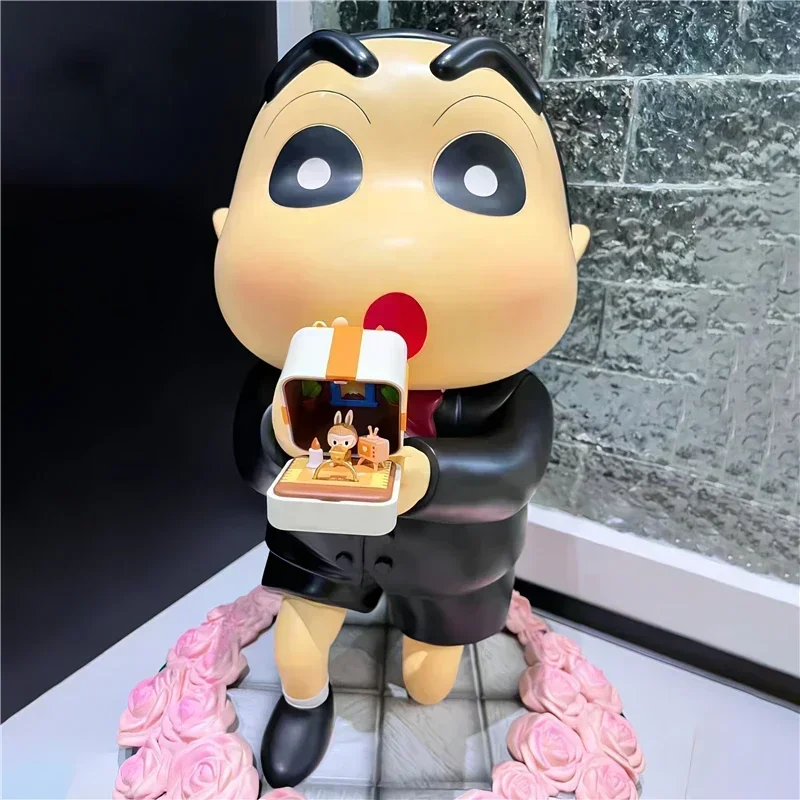 41cm Anime Proposal Crayon Shin-chan Figure Nohara Shinnosuke Gk Fashion Creative Model Room Decor Wedding Gift