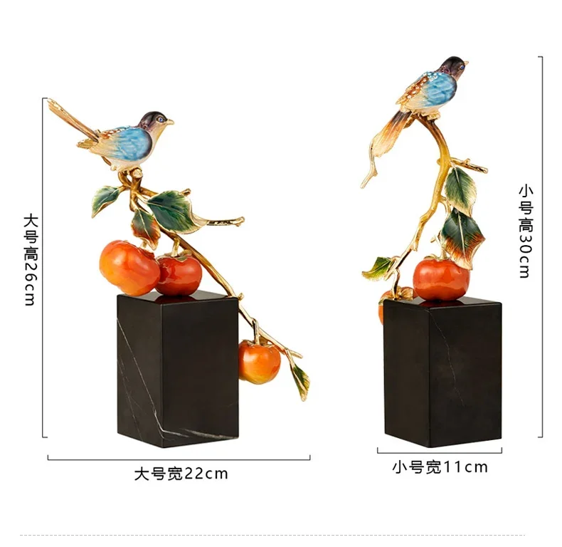 Persimmon persimmon everything goes well persimmon ornament enamel color high-end