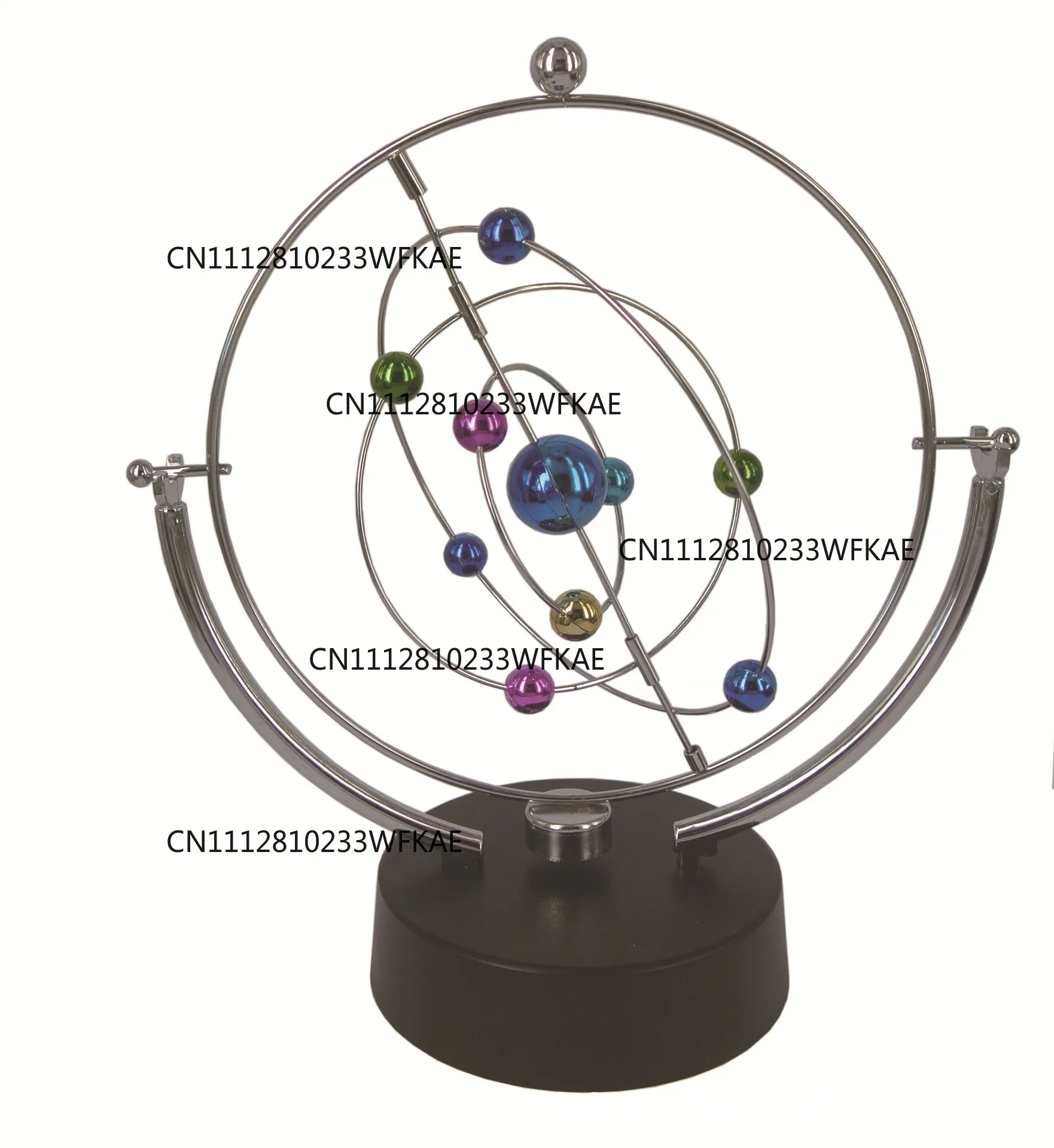 3PCS celestial body color rocking science and education magnetic permanent motion instrument model office process ornament