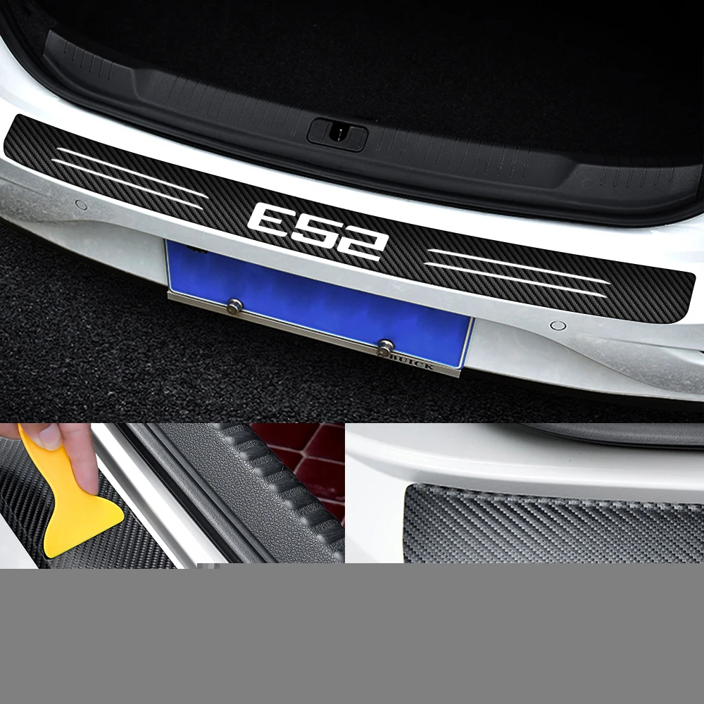 For BMW E28 E30 E34 E36 E39 E46 E52 E53 E60 E61 E62 E70 E71 E83 X1 X3 M Car Accessories Rear Bumper Trunk Carbon Fiber Stickers