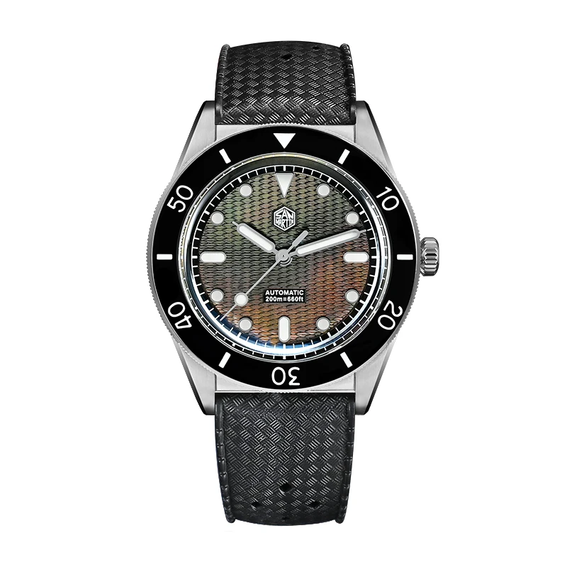 San Martin Heren Automatisch Horloge 39mm Mechanisch Horloge 20Bar Waterdicht Lichtgevende Saffier Miyota 90S5 Guilloche MOP Wijzerplaat