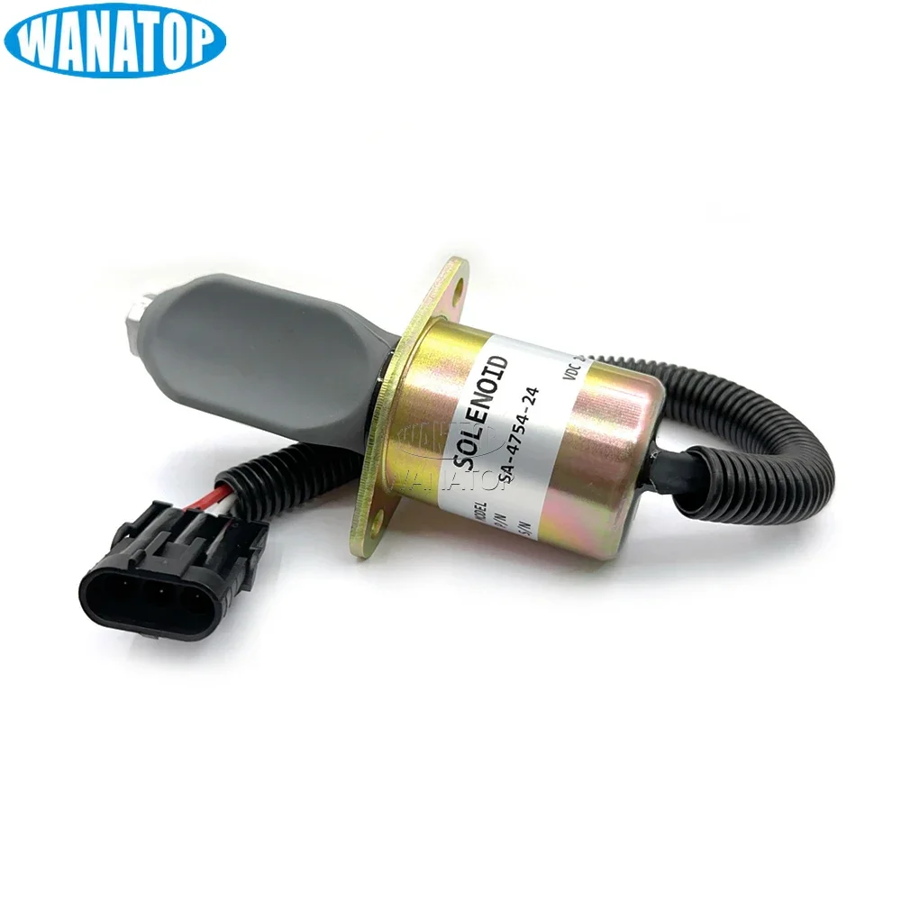 Fuel Shut Off Solenoid 3931196 SA-3665-24 3919423 SA-4754-24 1753ES-24A6U for Honda Cummins Diesel 2-1/2 Bolt Pickup Truck 8.3L