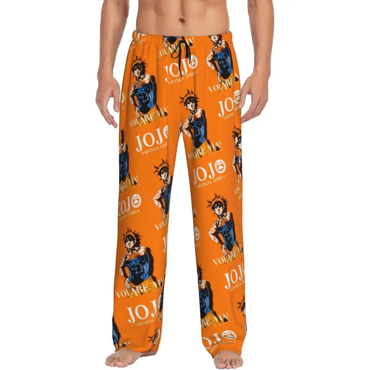 

Мужские пижамные штаны в стиле аниме JoJoes на заказ, одежда для сна с принтом, низ с карманами
