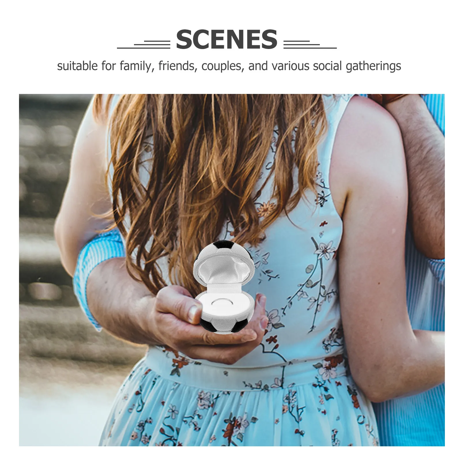 

Lightweight Soccer Wedding Ring Box Compact Engagement Ring Case Jewelry Holder for Proposal Ceremony Gift Jewelry Box for Rings