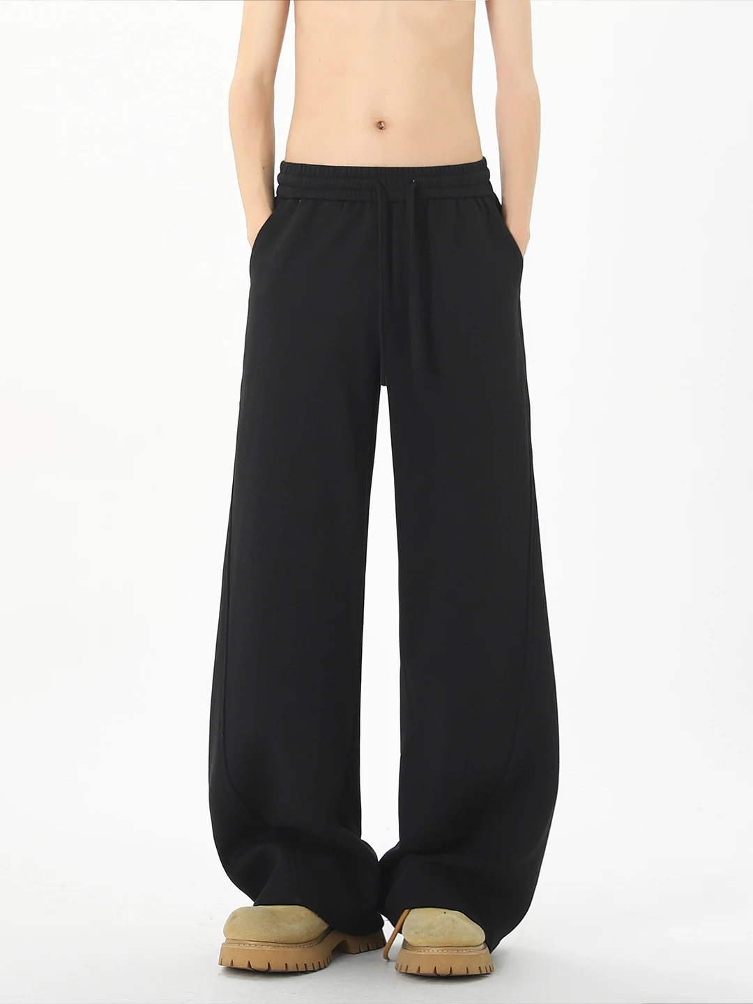 

Bla Casual Men's Straight Leg Pants Autumn Trendy Brand Loose Fit Sports Long Trousers American Wide Leg Casual Trousers