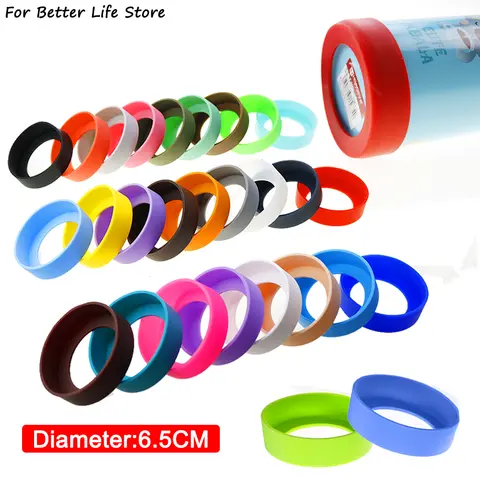 1pc 6.5cm 28 cor sólida 13.5g copo de silicone capa inferior suporte protetor água anti escaldadura redonda inodoro queda termoestabilidade