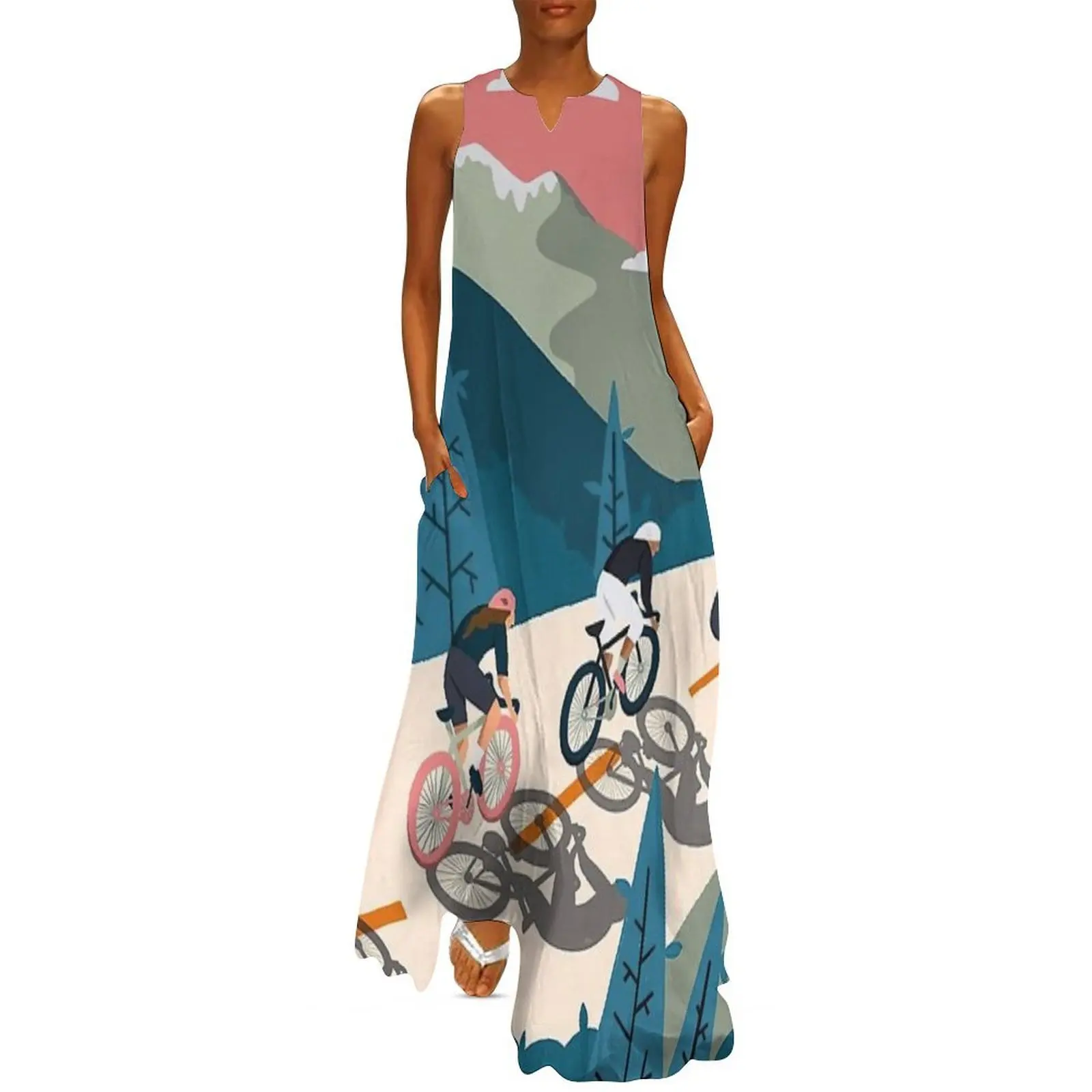 

Cycling Race Vintage Art Long Dress dress party night summer women's dress 2025 luxury dresses
