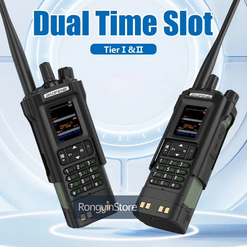 BAOFENG DM-32 with Belt Holster DMR Radio Digital Walkie Talkie GPS APRS 999 Channel Dual Mode Analog Dual Time Slot For Hiking