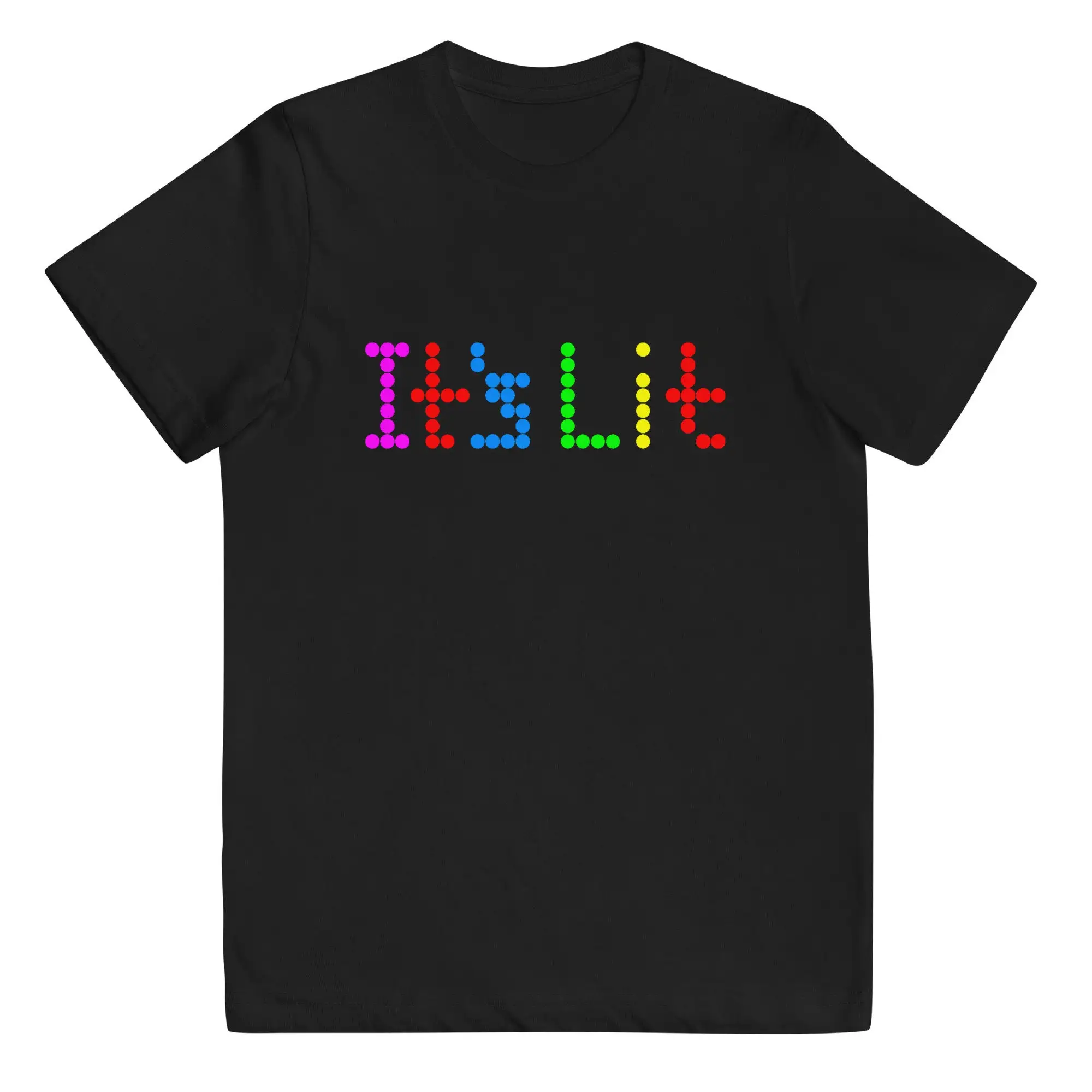 It's Lit Lite Brite pegs Youth jersey t shirt