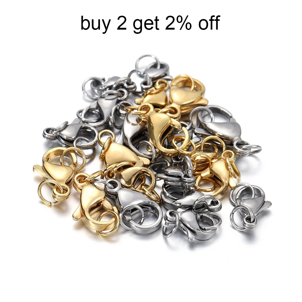 Get Your DIY Jewelry Making Supplies: 30 Pieces of Stainless Steel Lobster Claw Clasps and Jump Rings for Just .69
