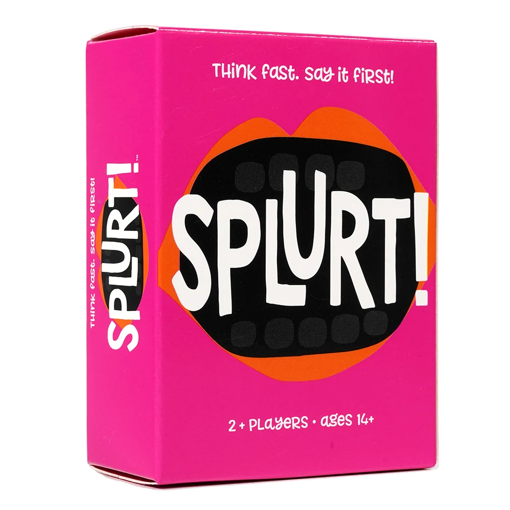 Splurt Card Game Splurt! Portable Party Card Game Think Fast Say it First!,Pink Board Game